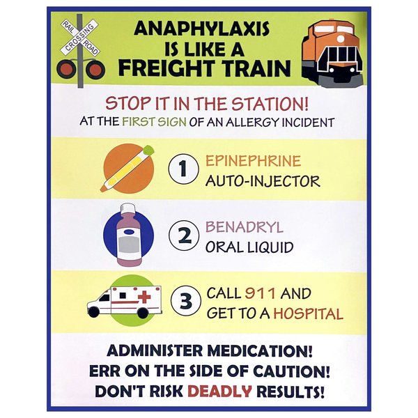 Aek Allergy Emergency Anaphylaxis Is A Freight Train Poster EN9362